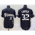 Texas Rangers #32 Evan Carter Black KLUNKIM Mexico 2025 Vapor Premier Limited Stitched Jersey