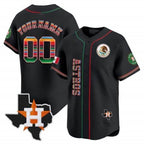 Custom Houston Astros Mexico Vapor Premier Limited Jersey V4 ¨C Black KLUNKIM