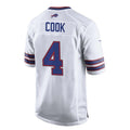 B.Bills #4 KLUNKIM Cook White KLUNKIM Team Game Jersey