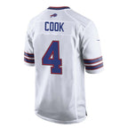 B.Bills #4 KLUNKIM Cook White KLUNKIM Team Game Jersey