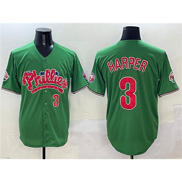 Philadelphia Phillies #3 Bryce Harper Green KLUNKIM Phanatic Limited Stitched Jersey