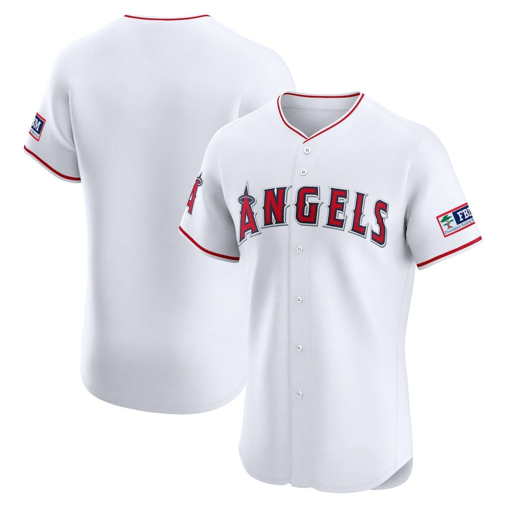 Los Angeles Angels White KLUNKIM Home Elite Patch Jersey