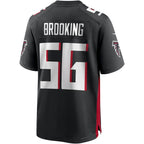 A.Falcons #56 Keith Brooking Black KLUNKIM Game Retired Player Jersey