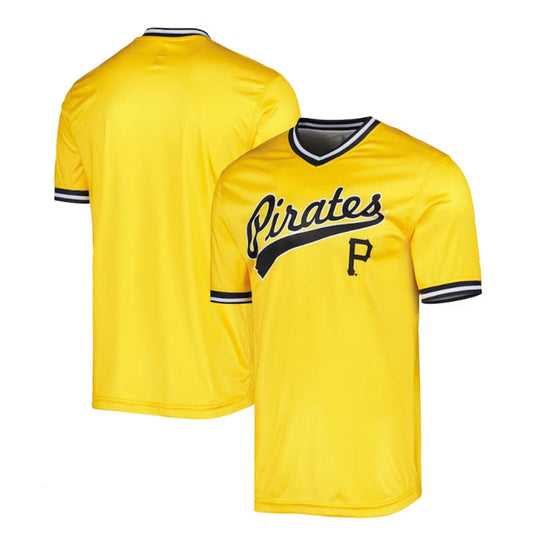 Pittsburgh Pirates Stitches Cooperstown Collection Team Jersey - Yellow Baseball Jerseys