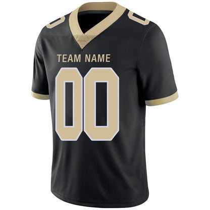 Custom NO.Saints Football Jerseys Team Player or Personalized Design Your Own Name for Men's Women's Youth Jerseys Black