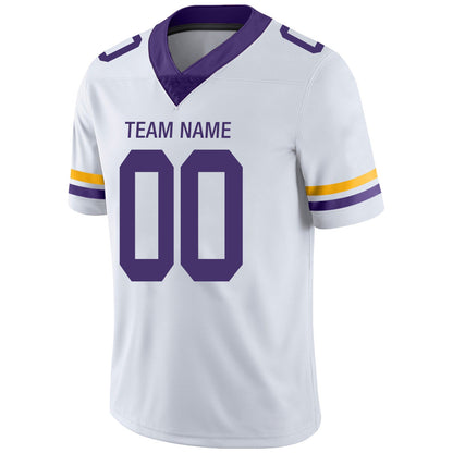 Custom MN.Vikings Football Jerseys Team Player or Personalized Design Your Own Name for Men's Women's Youth Jerseys Purple