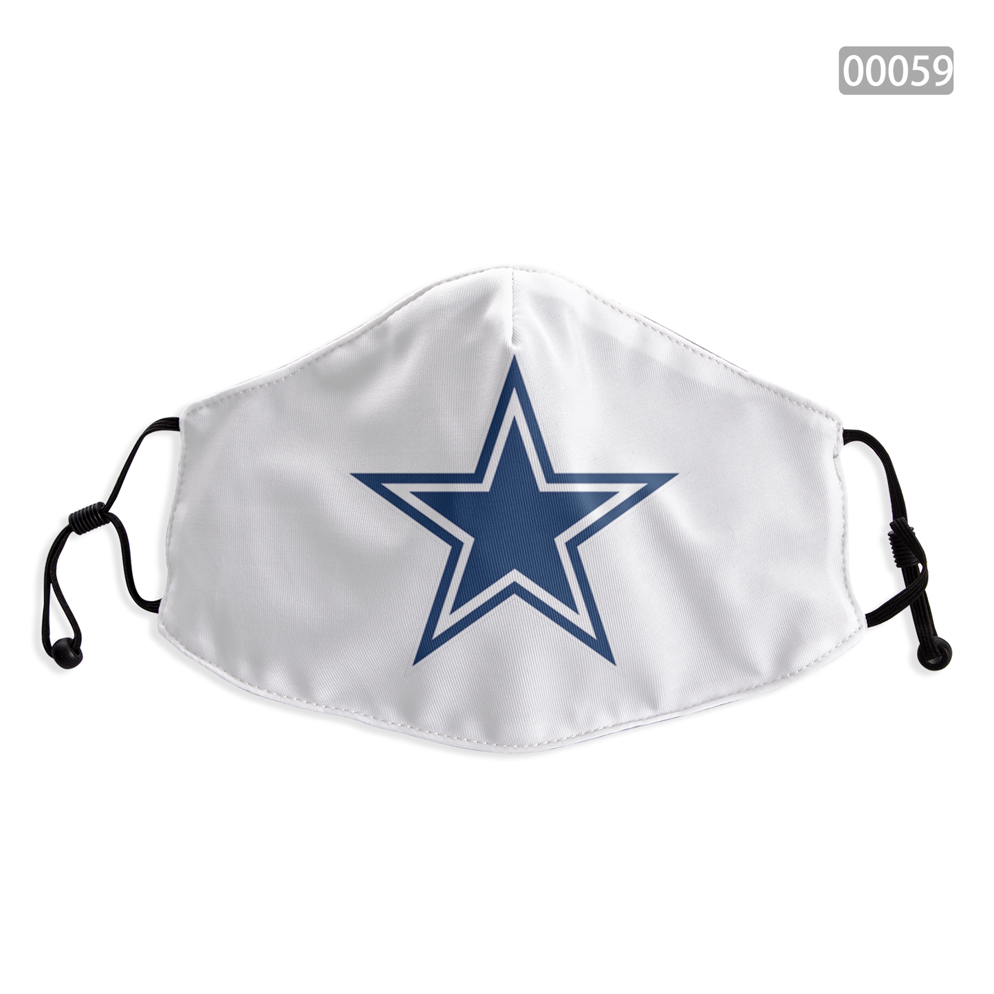 Print Football Personalized Dallas Cowboys White Dust Face Mask With Filters PM 2.5