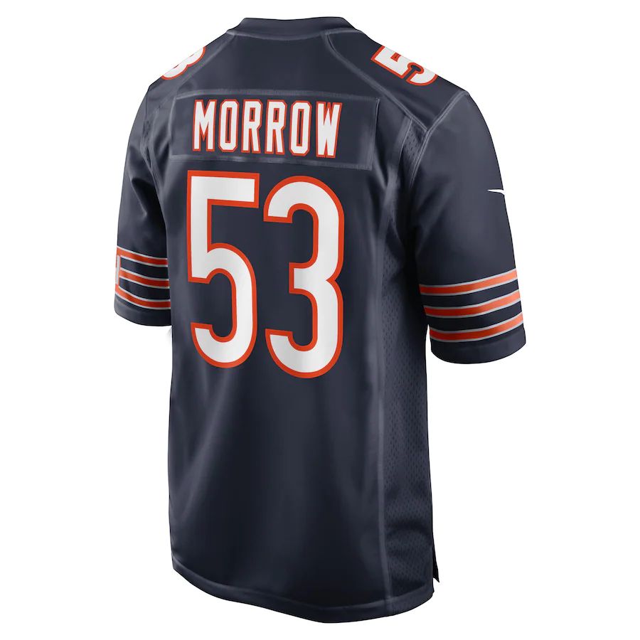 C.Bears #53 Nicholas Morrow Navy Game Player Jersey Stitched American Football Jerseys