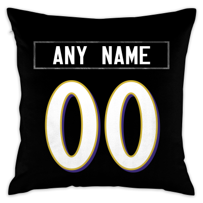 Custom Throw Pillow Football Baltimore Ravens Decorative Pillow Cover 18" x 18"- Print Personalized Style Customizable Design