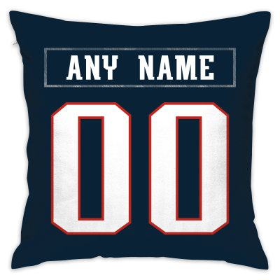 Custom Football New England Patriots Decorative Throw Pillow Cover 18" x 18"- Print Personalized Style Customizable Design Team Any Name & Number