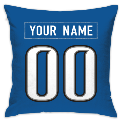 Custom Football Detroit Lions Decorative Throw Pillow Cover 18" x 18"- Print Personalized Style Customizable Design Team Any Name & Number