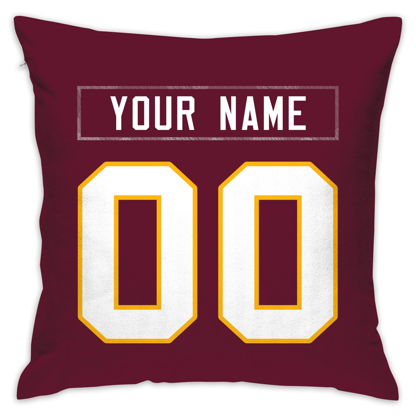 Custom Washington Football Team Decorative Throw Pillow Cover 18" x 18"- Print Personalized Style Customizable Design Team Any Name & Number