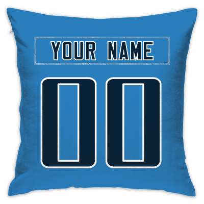 Custom Football Tennessee Titans Decorative Throw Pillow Cover 18" x 18"- Print Personalized Style Customizable Design Team Any Name & Number