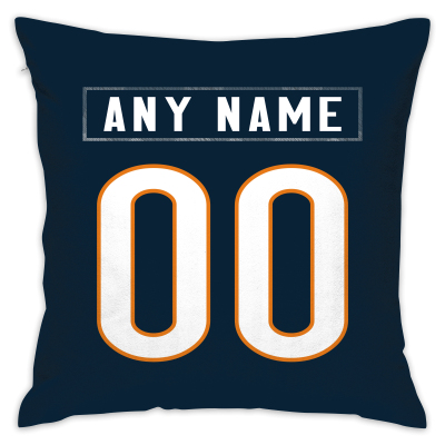 Custom Football Chicago Bears Decorative Throw Pillow Cover 18" x 18"- Print Personalized Style Customizable Design Team Any Name & Number
