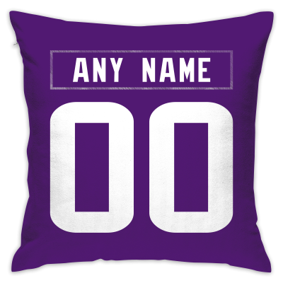 Custom Football Minnesota Vikings Decorative Throw Pillow Cover 18" x 18"- Print Personalized Style Customizable Design Team Any Name & Number