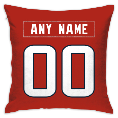 Custom Football Houston Texans Decorative Throw Pillow Cover 18" x 18"- Print Personalized Style Customizable Design Team Any Name & Number