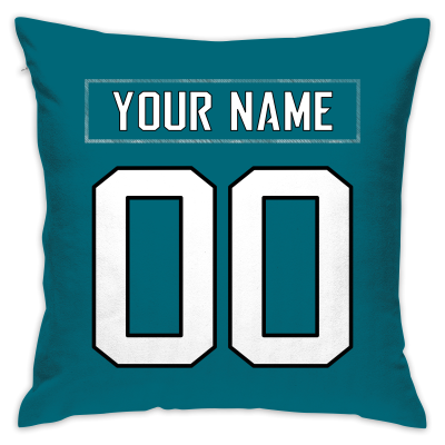 Custom Football Jacksonville Jaguars Decorative Throw Pillow Cover 18" x 18"- Print Personalized Style Customizable Design Team Any Name & Number