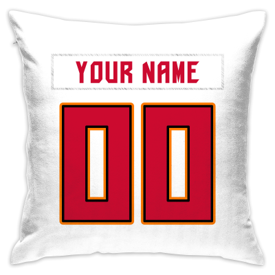 Custom Football Tampa Bay Buccaneers Decorative Throw Pillow Cover 18" x 18"- Print Personalized Style Customizable Design Team Any Name & Number