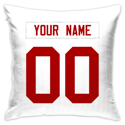 Custom Football San Francisco 49ers Decorative Throw Pillow Cover 18" x 18"- Print Personalized Style Customizable Design Team Any Name & Number