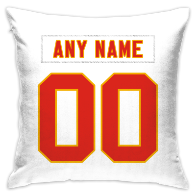 Custom Football Kansas City Chiefs Decorative Throw Pillow Cover 18" x 18"- Print Personalized Style Customizable Design Team Any Name & Number