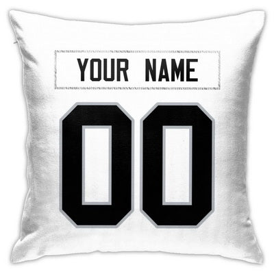 Custom Football Las Vegas Raiders Decorative Throw Pillow Cover 18" x 18"- Print Personalized Style Customizable Design Team Any Name & Number