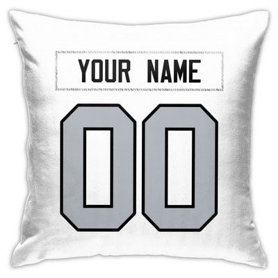 Custom Football Las Vegas Raiders Decorative Throw Pillow Cover 18" x 18"- Print Personalized Style Customizable Design Team Any Name & Number