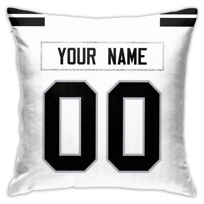 Custom Football Las Vegas Raiders Decorative Throw Pillow Cover 18" x 18"- Print Personalized Style Customizable Design Team Any Name & Number