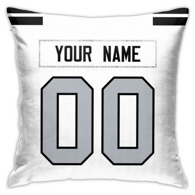 Custom Football Las Vegas Raiders Decorative Throw Pillow Cover 18" x 18"- Print Personalized Style Customizable Design Team Any Name & Number