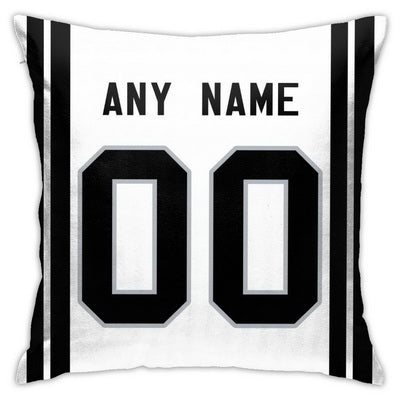 Custom Football Las Vegas Raiders Decorative Throw Pillow Cover 18" x 18"- Print Personalized Style Customizable Design Team Any Name & Number