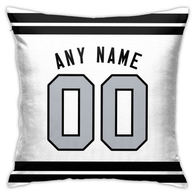 Custom Football Las Vegas Raiders Decorative Throw Pillow Cover 18" x 18"- Print Personalized Style Customizable Design Team Any Name & Number