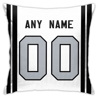 Custom Football Las Vegas Raiders Decorative Throw Pillow Cover 18" x 18"- Print Personalized Style Customizable Design Team Any Name & Number