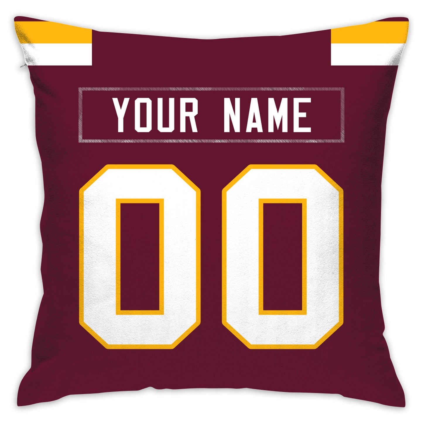 Custom Washington Football Team Decorative Throw Pillow Cover 18" x 18"- Print Personalized Style Customizable Design Team Any Name & Number