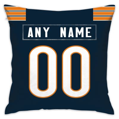 Custom Football Chicago Bears Decorative Throw Pillow Cover 18" x 18"- Print Personalized Style Customizable Design Team Any Name & Number