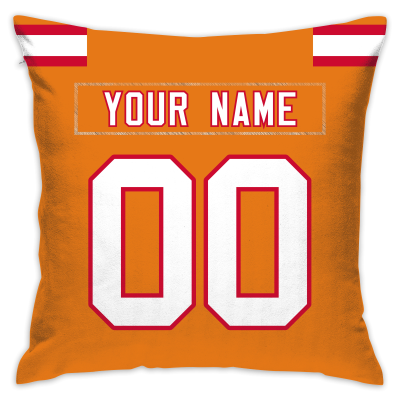 Custom Football Tampa Bay Buccaneers Decorative Throw Pillow Cover 18" x 18"- Print Personalized Style Customizable Design Team Any Name & Number