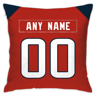 Custom Football Houston Texans Decorative Throw Pillow Cover 18" x 18"- Print Personalized Style Customizable Design Team Any Name & Number