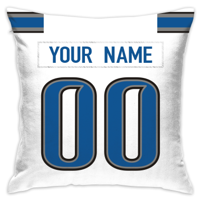 Custom Football Detroit Lions Decorative Throw Pillow Cover 18" x 18"- Print Personalized Style Customizable Design Team Any Name & Number