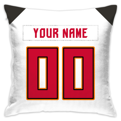 Custom Football Tampa Bay Buccaneers Decorative Throw Pillow Cover 18" x 18"- Print Personalized Style Customizable Design Team Any Name & Number