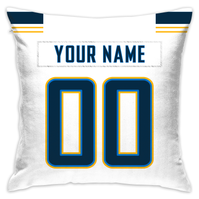 Custom Football Los Angeles Chargers Decorative Throw Pillow Cover 18" x 18"- Print Personalized Style Customizable Design Team Any Name & Number