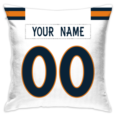 Custom Football Denver Broncos Decorative Throw Pillow Cover 18" x 18"- Print Personalized Style Customizable Design Team Any Name & Number