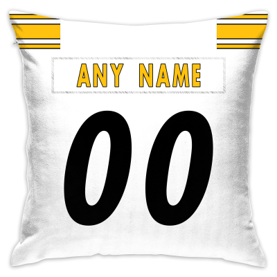 Custom Football Pittsburgh Steelers Decorative Throw Pillow Cover 18" x 18"- Print Personalized Style Customizable Design Team Any Name & Number