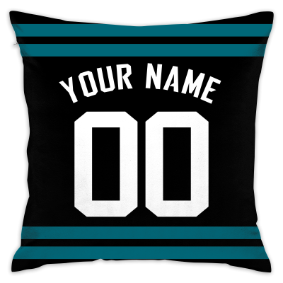 Custom Football Jacksonville Jaguars Decorative Throw Pillow Cover 18" x 18"- Print Personalized Style Customizable Design Team Any Name & Number