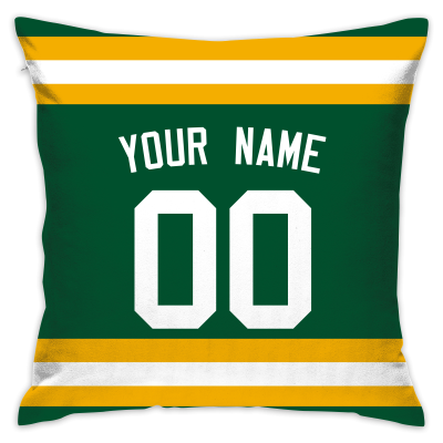 Custom Football Green Bay Packers Decorative Throw Pillow Cover 18" x 18"- Print Personalized Style Customizable Design Team Any Name & Number