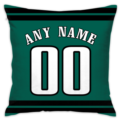 Custom Football Philadelphia Eagles Decorative Throw Pillow Cover 18" x 18"- Print Personalized Style Customizable Design Team Any Name & Number