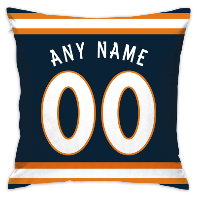 Custom Football Denver Broncos Decorative Throw Pillow Cover 18" x 18"- Print Personalized Style Customizable Design Team Any Name & Number