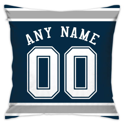 Custom Football Dallas Cowboys Decorative Throw Pillow Cover 18" x 18"- Print Personalized Style Customizable Design Team Any Name & Number