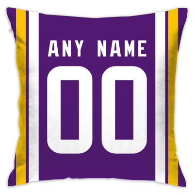 Custom Football Minnesota Vikings Decorative Throw Pillow Cover 18" x 18"- Print Personalized Style Customizable Design Team Any Name & Number