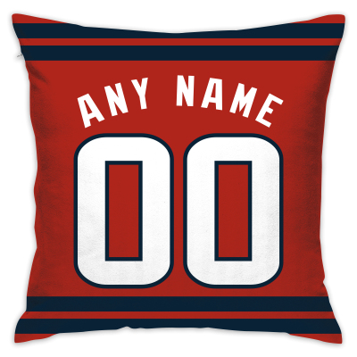 Custom Football Houston Texans Decorative Throw Pillow Cover 18" x 18"- Print Personalized Style Customizable Design Team Any Name & Number