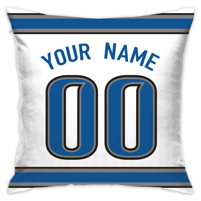 Custom Football Detroit Lions Decorative Throw Pillow Cover 18" x 18"- Print Personalized Style Customizable Design Team Any Name & Number