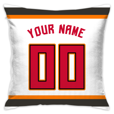 Custom Football Tampa Bay Buccaneers Decorative Throw Pillow Cover 18" x 18"- Print Personalized Style Customizable Design Team Any Name & Number