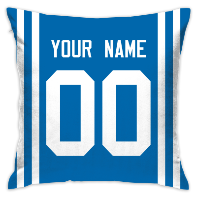 Custom Football Indianapolis Colts Decorative Throw Pillow Cover 18" x 18"- Print Personalized Style Customizable Design Team Any Name & Number